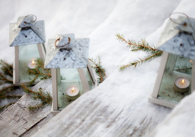 Bougies sur votre balcon d'hiver