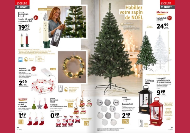 Décorations de Noël chez Lidl