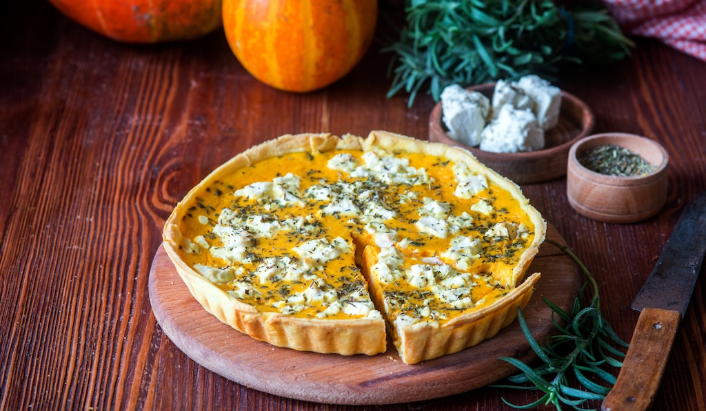 Quiche courge - feta