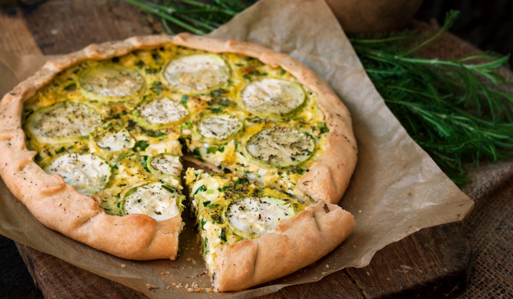 Quiche courgettes-chèvre