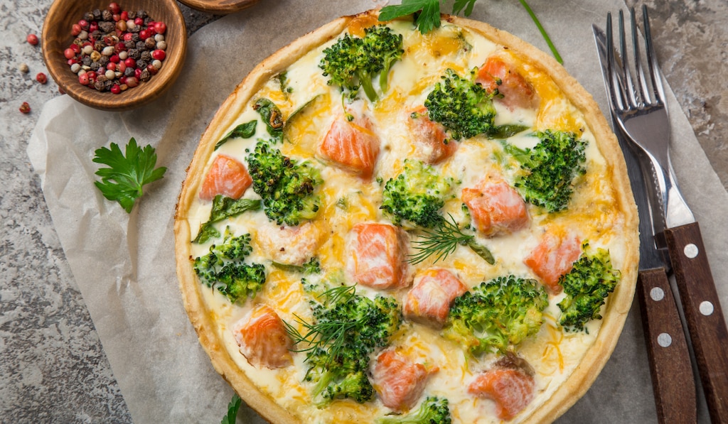 Quiche saumon-brocoli