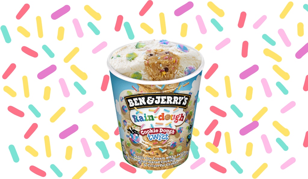 Nouveau parfum Ben & Jerry's : rain-dough cookie dough twist