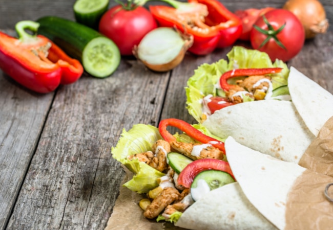 Recette express pour la rentrée : wraps au poulet