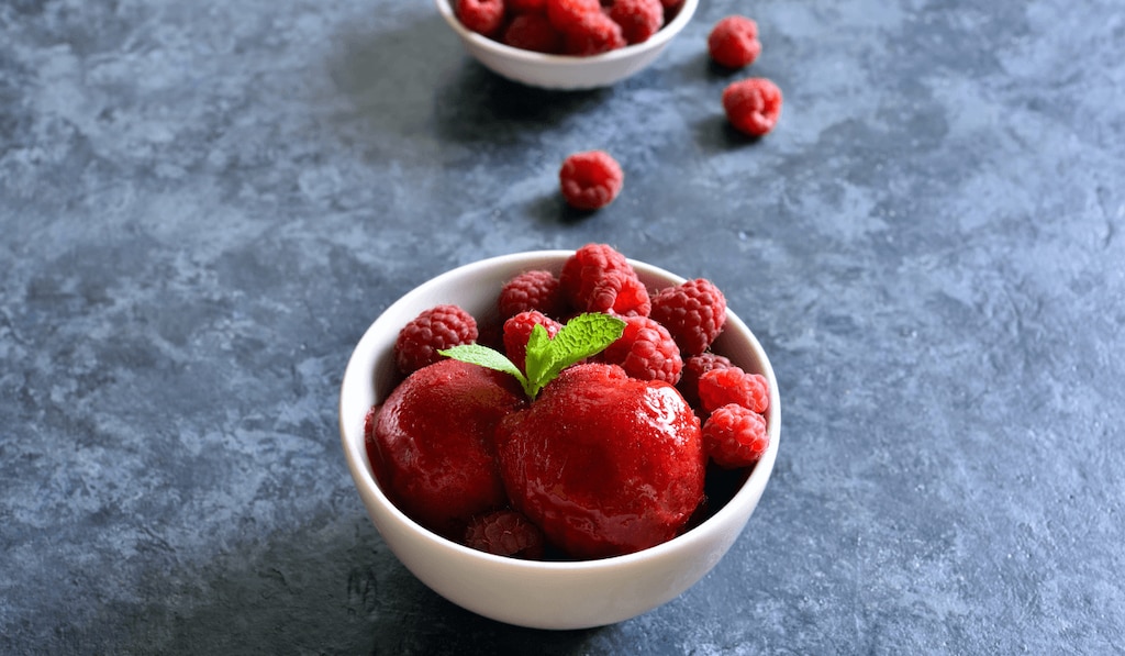 Recette facile de sorbet à la framboise