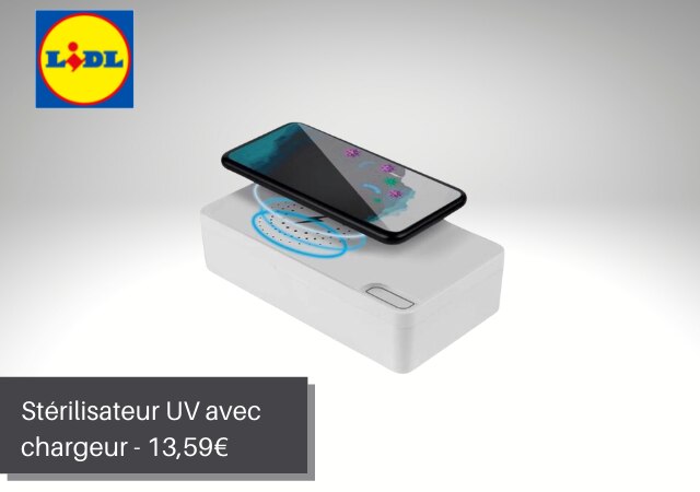 stérilisateur UV avec chargeur à 13,59€