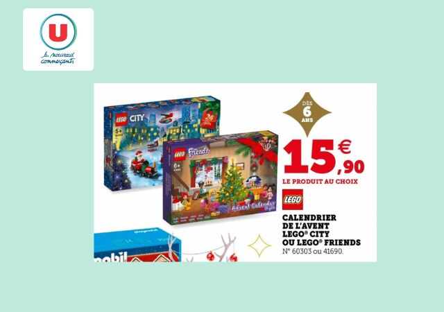 Calendriers de l'Avent LEGO chez Super U