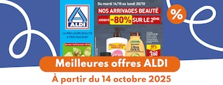 Lire l'article Catalogue ALDI du 14 au 20 octobre 2025 : les meilleures offres Catalogue ALDI du 14 au 20 octobre 2025 : les meilleures offres