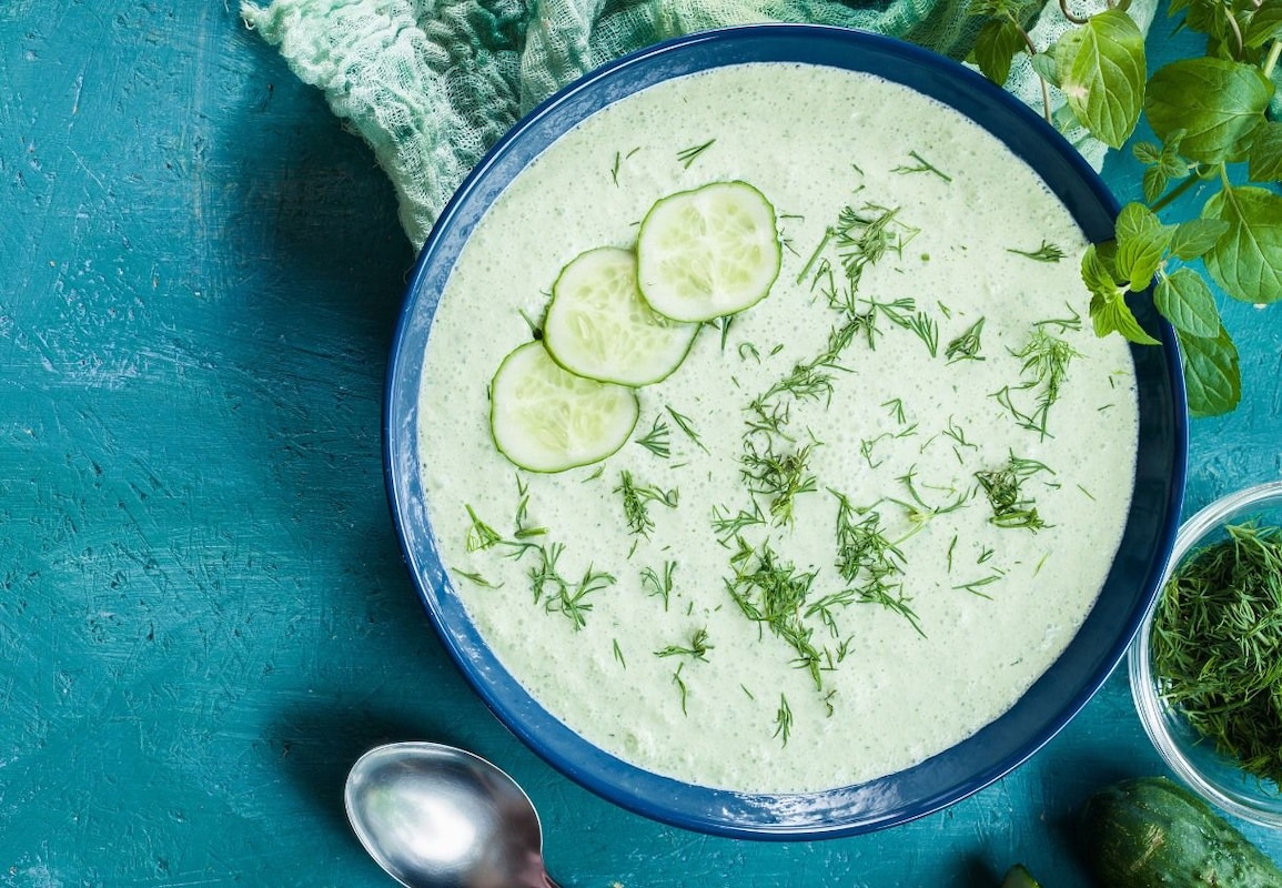 Voir la recette de carpaccio concombre menthe