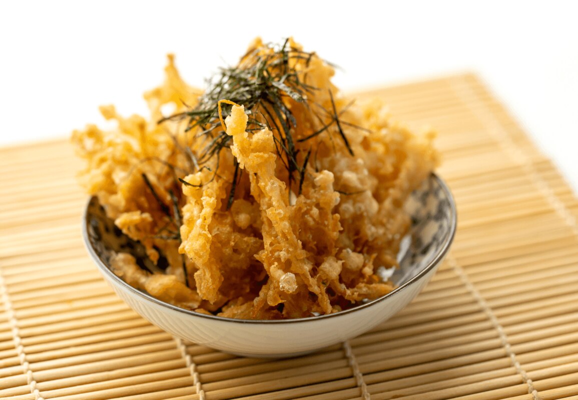 champignons enoki en tempura