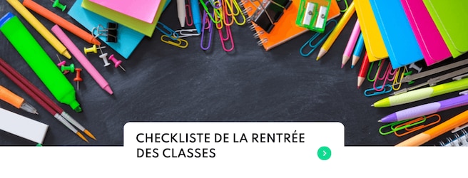 Checklist de la rentrée des classes