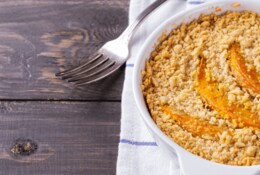 Recette de crumble au potiron et parmesan