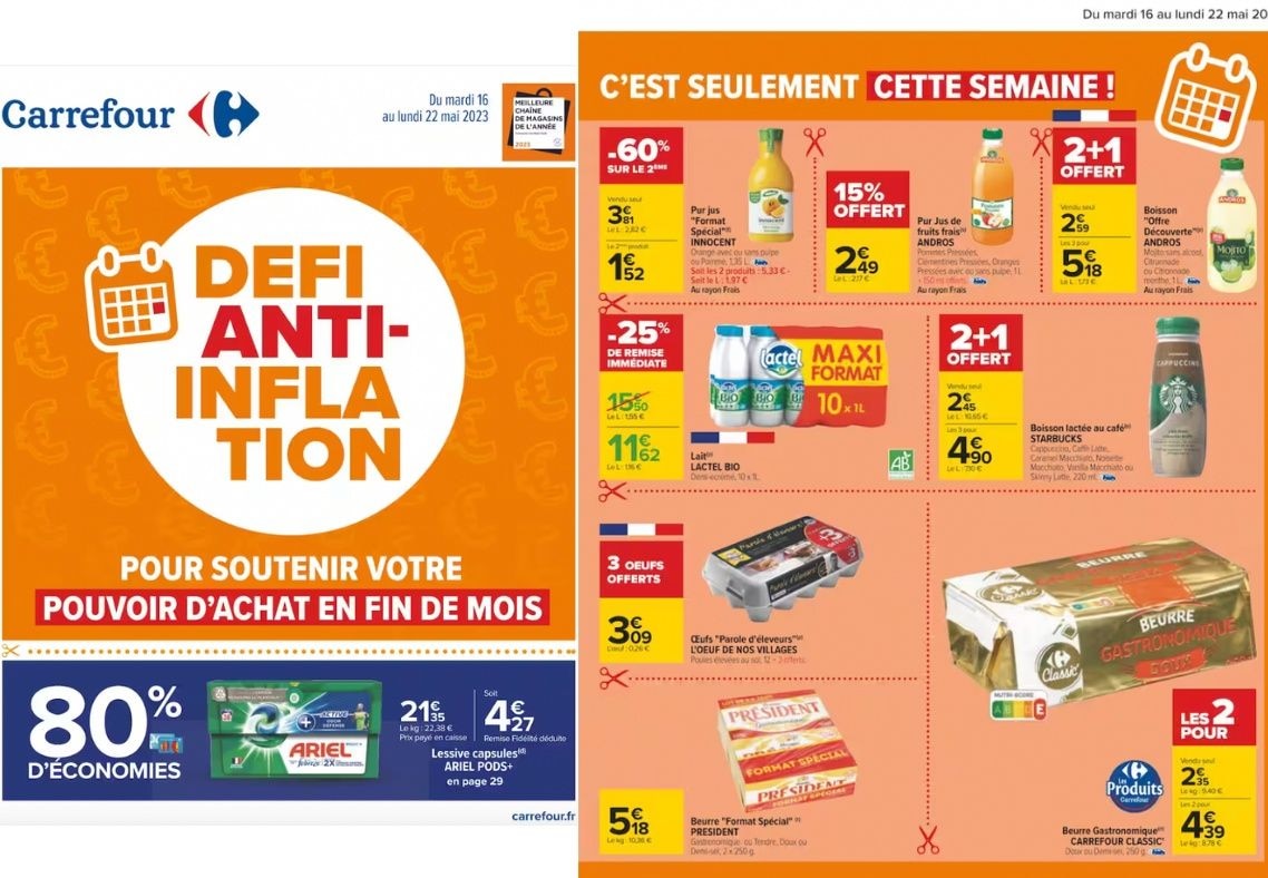 défi anti-inflation carrefour du 17 au 23 mai 2023