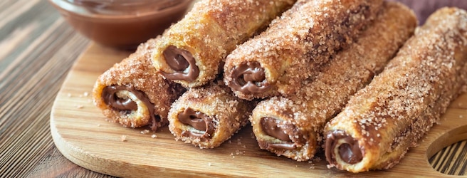 french toast rolls up chocolat