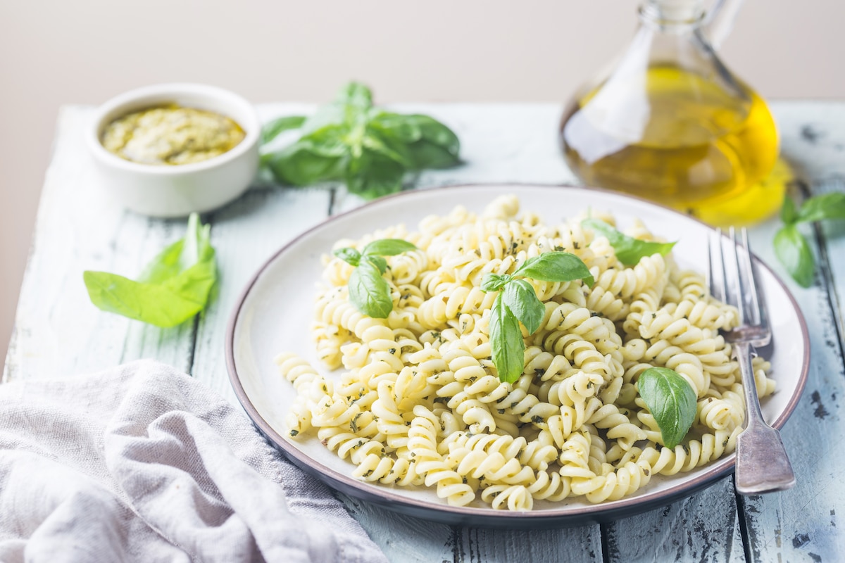 Fusilli avec pesto fait maison