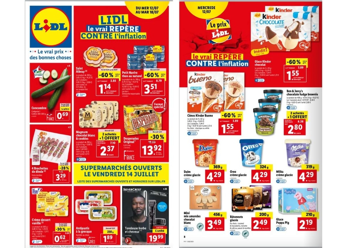 Voir les glaces Lidl