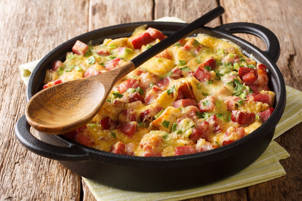 Gratin pommes de terre et jambon