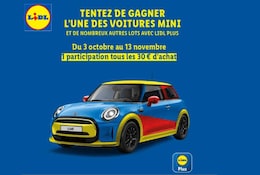 Grand jeu concours Lidl pour gagner une Mini Cooper et 2400 produits