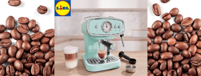 Zoom sur la machine à espresso Silvercrest chez Lidl