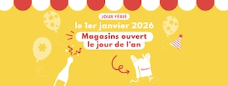Quels sont les magasins ouverts le 1er janvier 2026 ?
