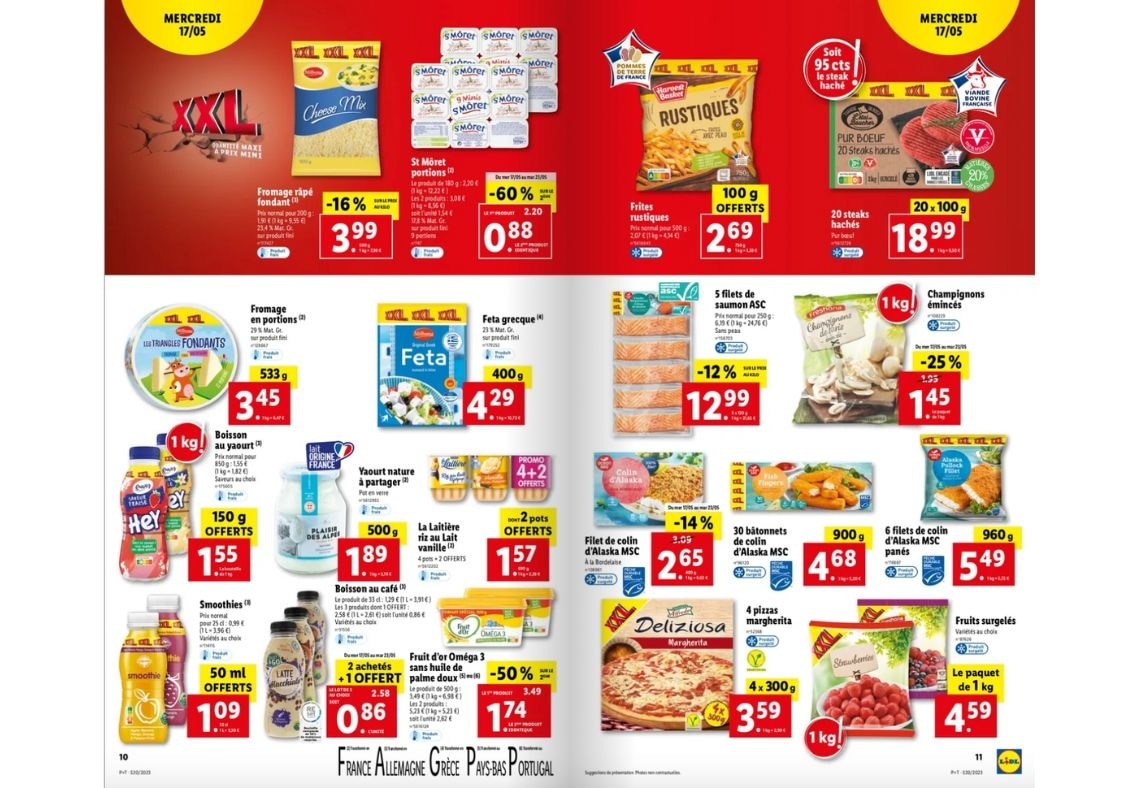 maxi quantités à prix réduits chez Lidl semaine du 17 au 23 mai