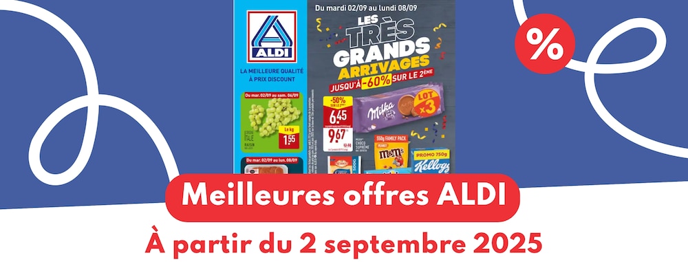 Meilleures offres ALDI du 2 septembre