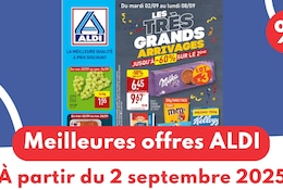 Meilleures offres ALDI du 2 septembre