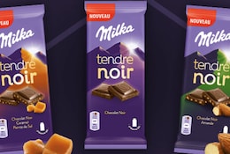 Milka sort une nouvelle gamme Tendre noir