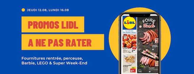 Promos Lidl : fournitures scolaire, perceuse, rosé, Barbie & LEGO