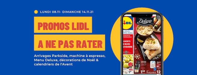 Les offres inratables Lidl du 8 au 14 novembre 2021