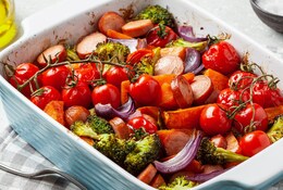Plat sain composé de légumes rôtis.
