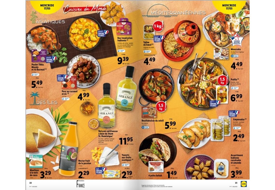 saveurs du monde sélection Lidl semaine du 17 au 23 mai