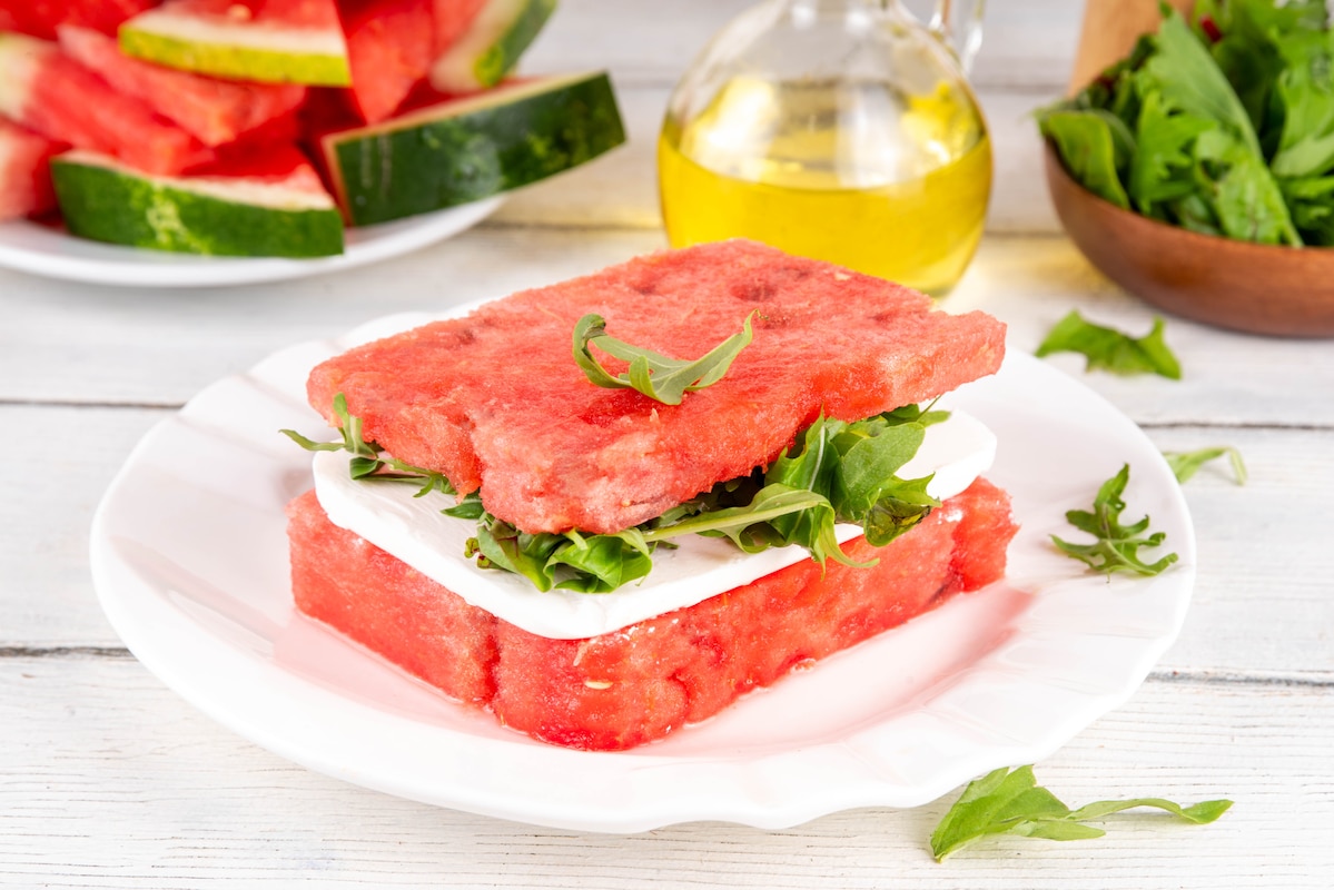 Sandwich pastèque-feta.