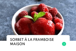 Sorbet à la framboise ultra rapide