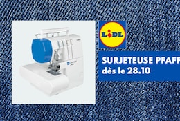 Zoom sur la surjeteuse PFAFF Lidl à 159€