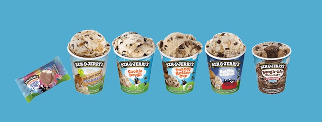 Tous les parfums de glaces Ben & Jerry's