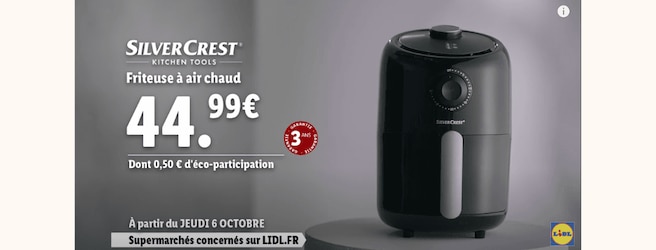 Zoom sur la friteuse à air chaud Silvercrest chez Lidl